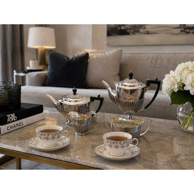 Antique Edwardian Silver Plated Tea and Coffee Set, 1900, Set of 4 For Sale - Image 17 of 18