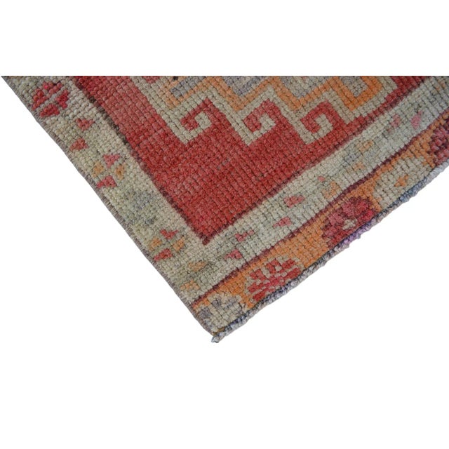 Hand-Knotted Narrow Runner Turkish Rug Hallway Decor- 2'1' X 12'3' For Sale - Image 11 of 12