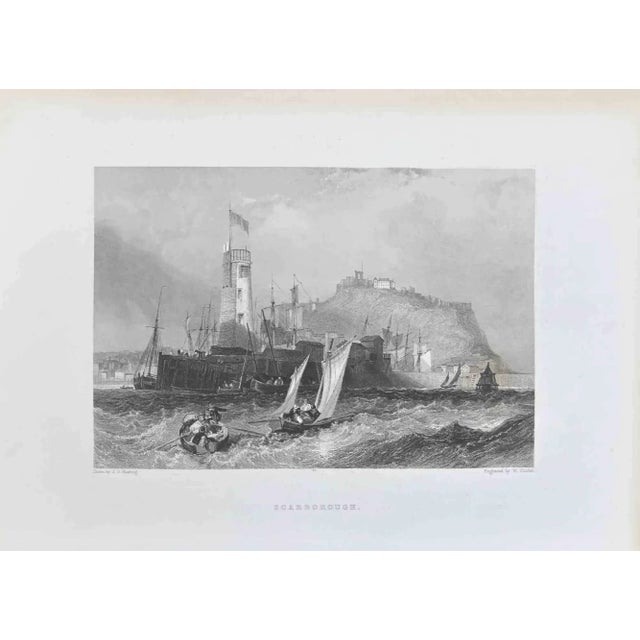 Scarborough is an etching realized in 1845 by Edward Francis Finden. Signed on the plate. Titled on the lower center, from...