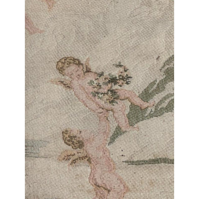 Textile Mid-Century French Jacquard Tapestry with Embarkation for Cythera Motif in the style of Aubusson, 1950s For Sale - Image 7 of 18