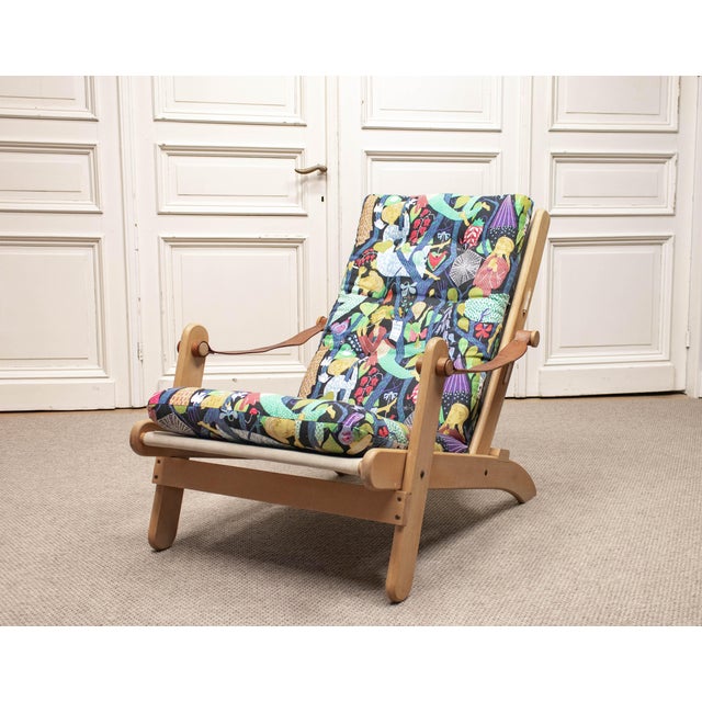 Vintage Folding Lounge Chair in Oak by Ake Fribytter and Stig Lindberg, 1970s For Sale - Image 6 of 10
