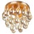 Metal Small Murano Glass Tear Drop Flush Mount Chandelier from Palwa, Germany, 1960s For Sale - Image 7 of 8