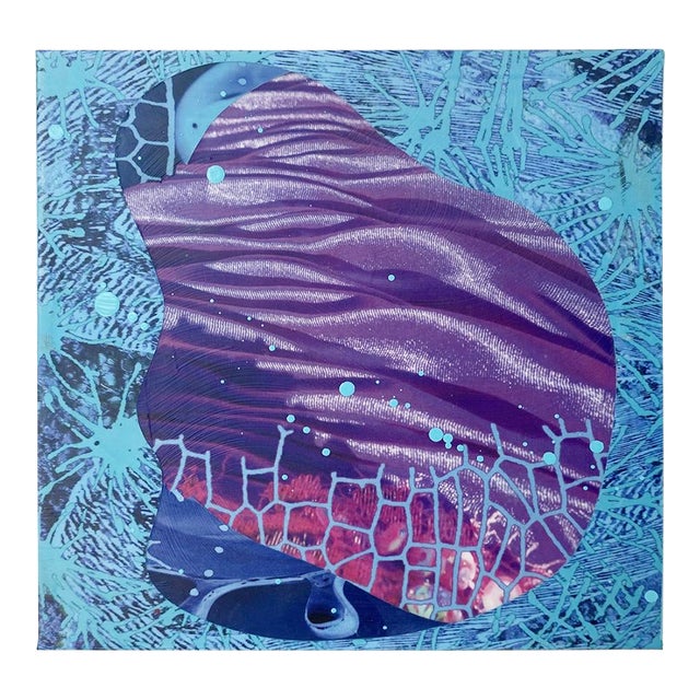 "Amethyst Waves" by Michael DesRosiers Abstract Mixed Media on MDF Panel (2025) For Sale