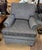 Pair of Classic Club Chairs – Newly Upholstered in Graphite Textured Fabric For Sale - Image 10 of 11