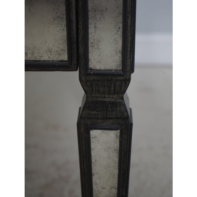 Animal Skin Theodore Alexander Louis XVI Mirrored Leather Top Writing Desk For Sale - Image 7 of 18