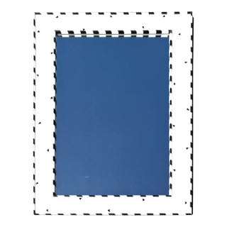 Black & White Checkerboard Marble Wall Mirror From 90's For Sale