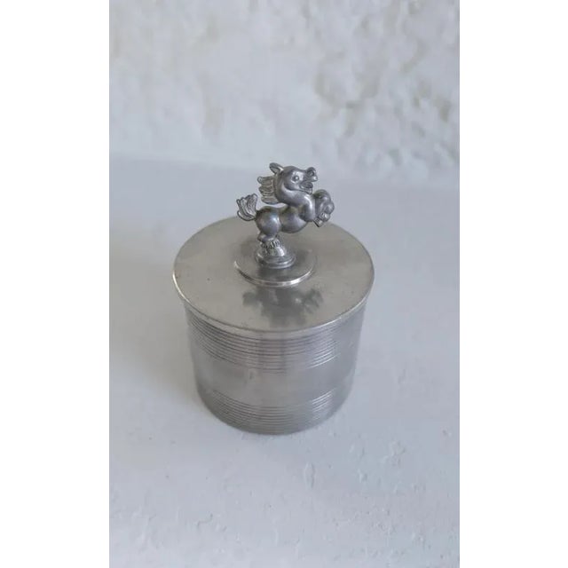 1920s Art Deco Pewter Jar by Sylvia Stave for C-G Hallberg, 1929 For Sale - Image 5 of 11