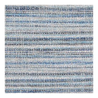 Sample - Schumacher Formentera Performance Fabric in Denim For Sale