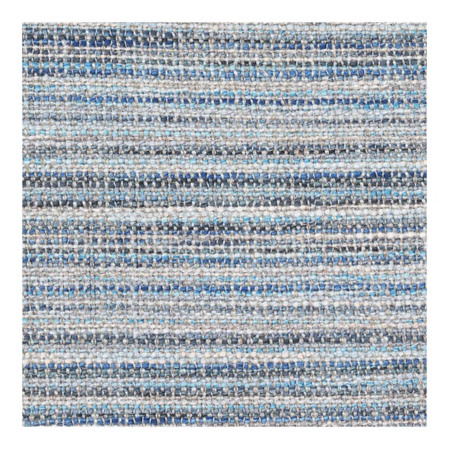 Sample - Schumacher Formentera Performance Fabric in Denim For Sale
