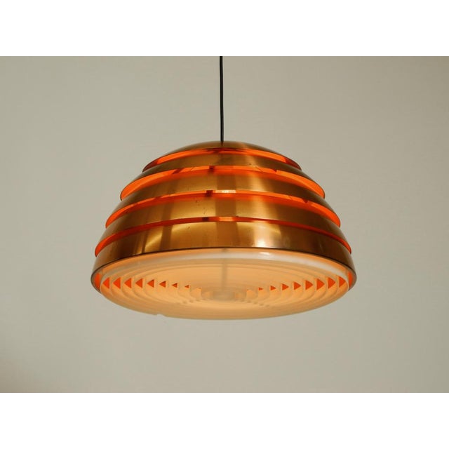 Vintage Swedish Copper Slat Pendant Lamp by Hans-Agne Jakobsson for Markaryd, 1960s For Sale - Image 6 of 18