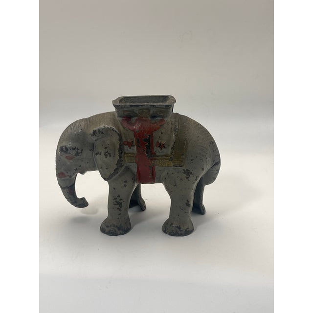 Vintage Cast Iron Circus Elephant Bank For Sale - Image 12 of 12