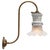 German Holophane Glass Brass and Enamel Converted Gas Wall Lamp, 1900s For Sale - Image 4 of 6