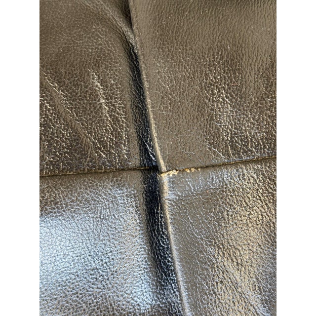 Black Leather Chaise Lounge With Tubular Metal Frame Mid-Century Modern 1970s For Sale - Image 9 of 11