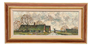 Holmult, Countryside, 1950s, Oil Painting on Canvas, Framed