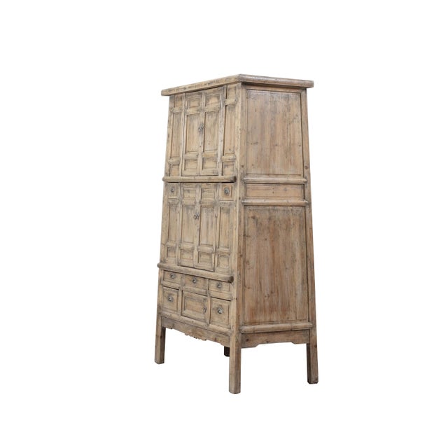 Lily's Living Vintage Tall Storage Cabinet - 7-Drawer a-Frame - Weathered For Sale - Image 4 of 5