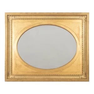 19th Century American Gilt Over Mantle Mirror With Cove Molding