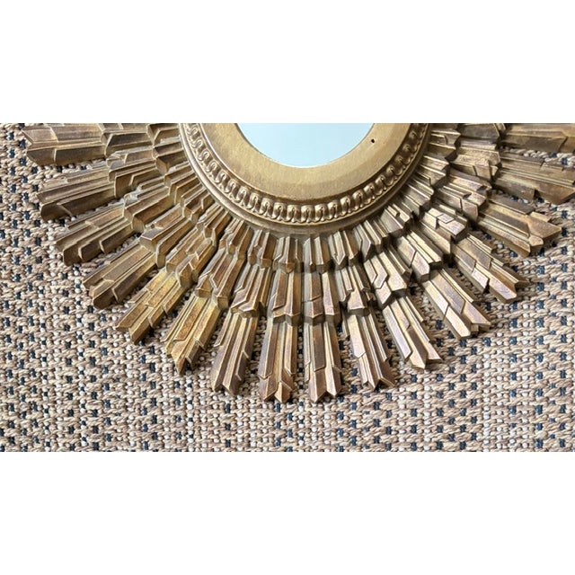 Mid-Century Modern Mid Century Starburst Mirror, Signed For Sale - Image 3 of 7