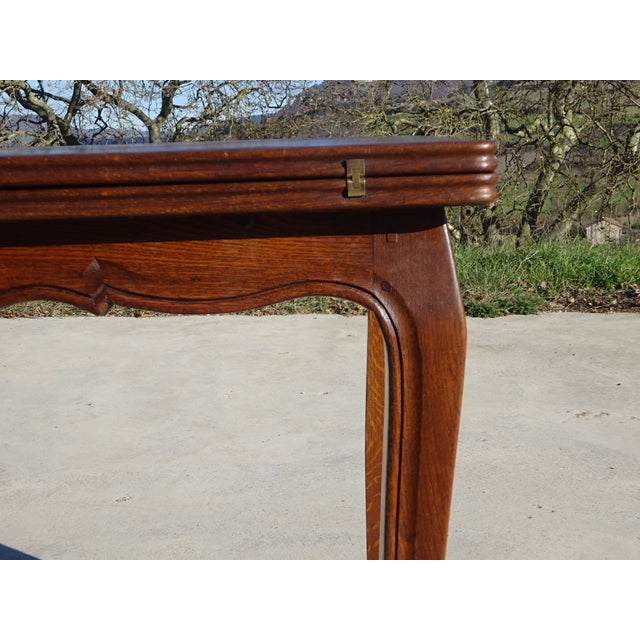 Louis XV Oak Folding Table, 1950s For Sale - Image 16 of 18