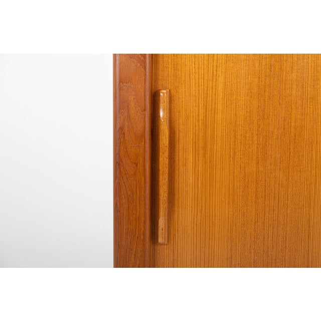 Danish Teak Cabinet with Tambour Doors, 1960s For Sale - Image 9 of 11