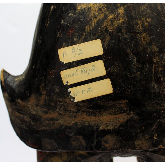 Brown Burmese Wood Buddha in Mudras Posture Statue For Sale - Image 8 of 9