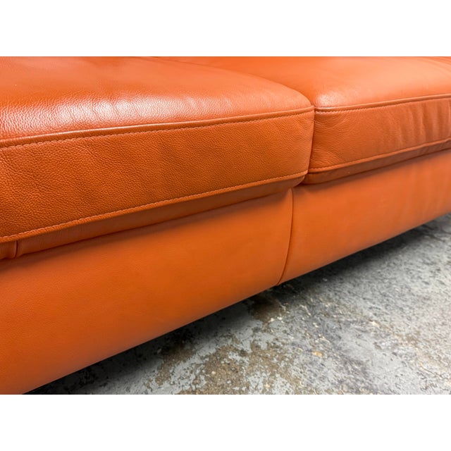 Queen Size Andrew Leather Sleeper Sofa For Sale - Image 11 of 12