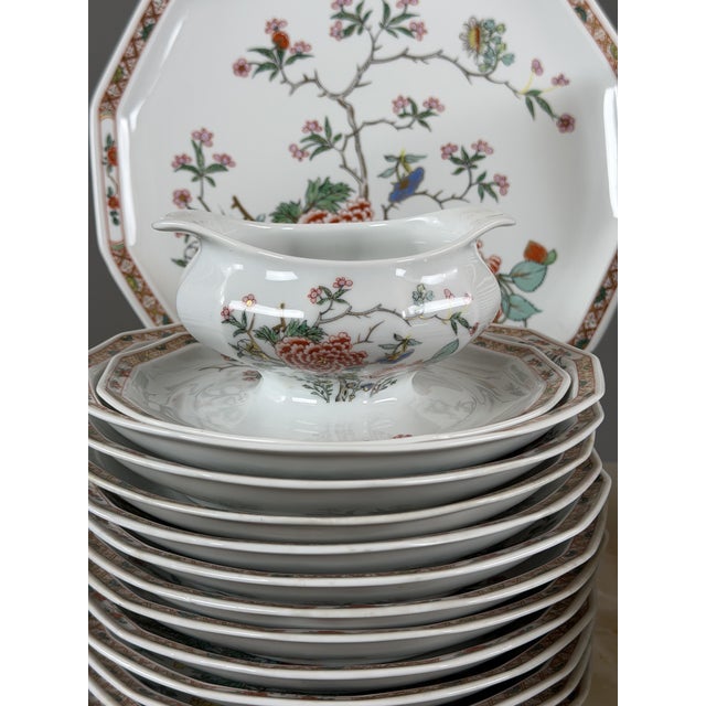 Green Hong-Kong Table Service from Bernardaud Limoges, 1980s, Set of 53 For Sale - Image 8 of 10