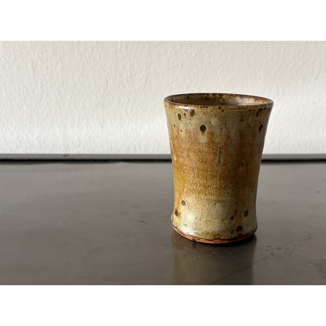 Beige Aesthetic Cup in Pyrite Stoneware by Gustave Tiffoche, France, 1970s For Sale - Image 8 of 13