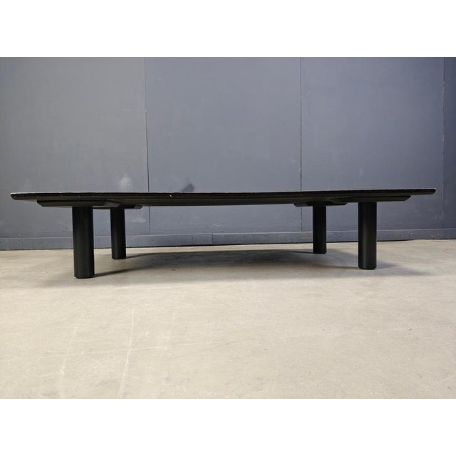 Beautiful bamboo and ebonized wenge wooden coffee table by Belgian designer Axel Vervoordt The simple yet beautiful design...