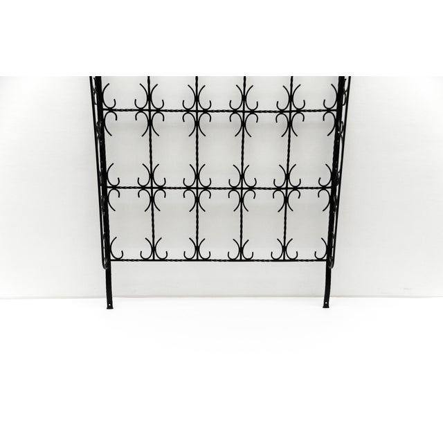 Large Geometric Hand-Forged Wrought Iron Wall Wardrobe, France, 1960s For Sale - Image 11 of 14