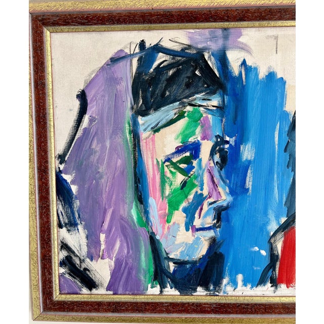 Modern Pinchas Litvinovsky, Large Oil Painting Israeli Pinchas Litvinovsky Jerusalem Israel Bezalel School For Sale - Image 3 of 10