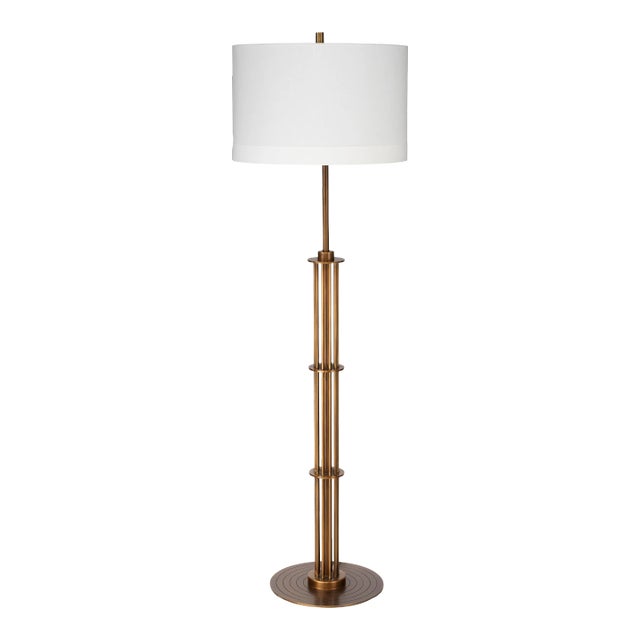 Marcus Floor Lamp in Antique Brass For Sale