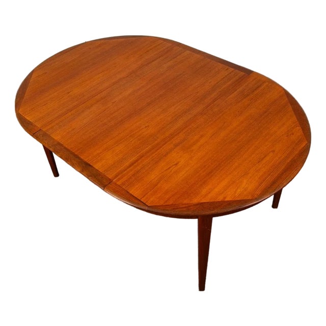 1960s Mid Century Danish Dining Table Teak Round Square Expanding Leaf Oval Denmark For Sale