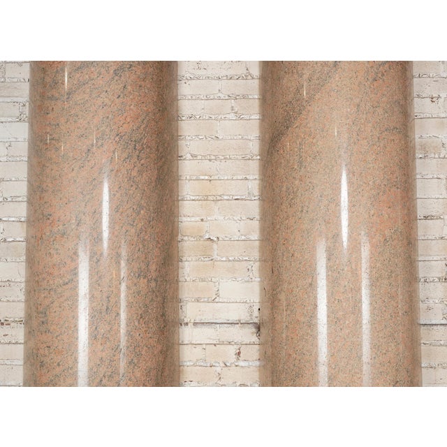Mid 20th Century Set of Four Neoclassical Pink Granite 10 Ft. Half Columns For Sale - Image 9 of 13