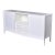 Mid-Century Scandinavian Credenza in White Lacquer For Sale
