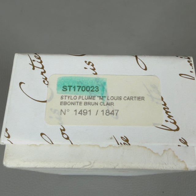 Ebonite Brun Clair M Fountain Pen from Louis Cartier, 1990s For Sale - Image 11 of 13