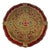 Large Mid 20th Century Red and Gold Round Italian Florentine Decorative Tray For Sale