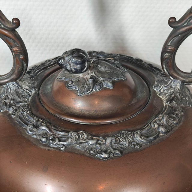 Late 19th Century Rare Gabriel Desbrueres French Silver Plate Spirit Kettle Authentic Patina For Sale - Image 4 of 10
