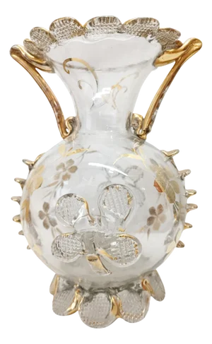 Venetian Gold Murano Glass Vase from Barovier & Toso