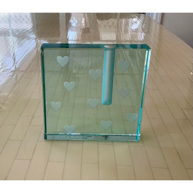 1990s 1990s Schlanser Crystal Heart Bud Vase For Sale - Image 5 of 5