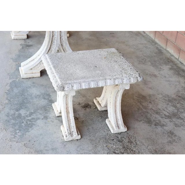 White Early 20th Century Garden Table and Stools, Set of 3 For Sale - Image 8 of 12