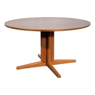 Drop Leaf Round Dining Table, 1960s For Sale