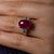 1980s Vintage Gia 5.80 Carat Burma Ruby Platinum Engagement Ring, Size 6 For Sale - Image 5 of 6
