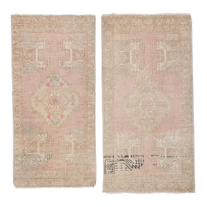 Faded Turkish Small Rug Carpet - Kitchen Rug