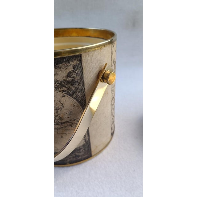 Vintage Ice Bucket with Geographical Map, 1970s For Sale - Image 10 of 14