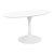 Modway 60' White Saarinen Style High Gloss Tulip Oval Dining Table For Sale