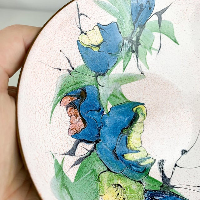 Mid-Century Modern Vintage Mid Century Modern Painted Enamel Copper Bowl by Lilyan Bachrach Signed For Sale - Image 3 of 13