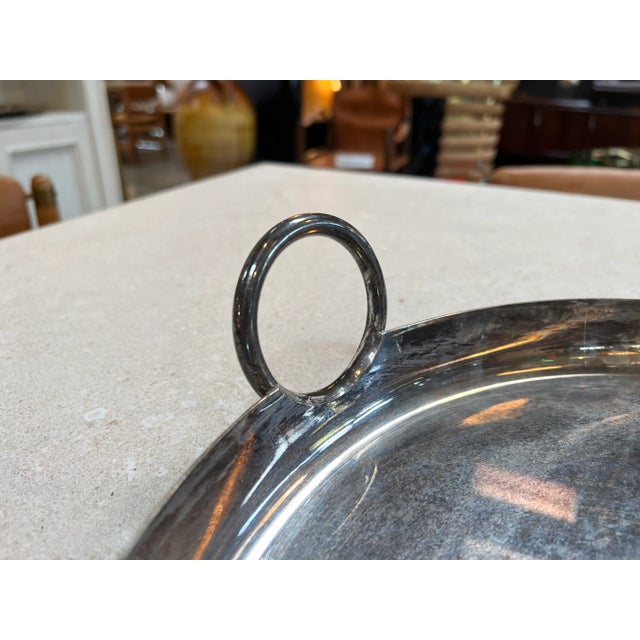 Mid-Century Modern Mid Century Italian Silver Plated Round Bowl, 1970s For Sale - Image 3 of 6