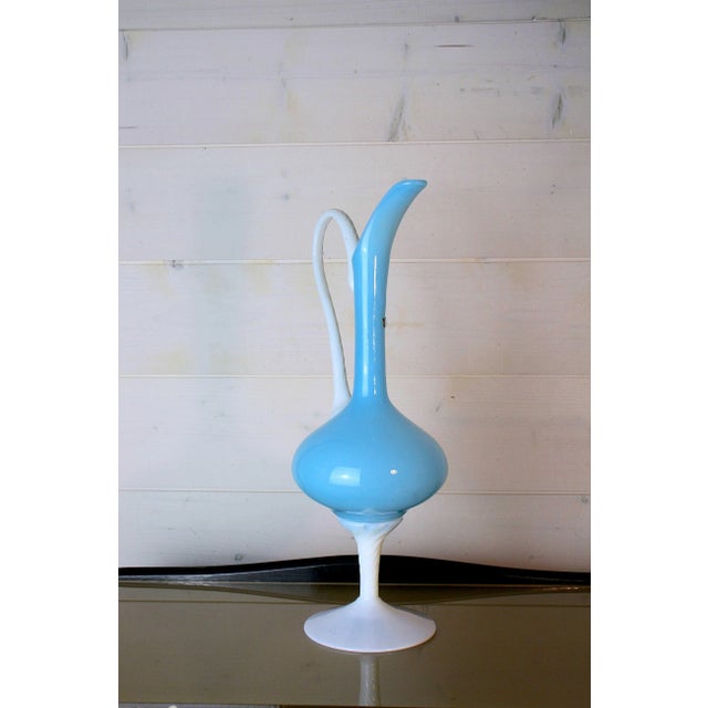 Mid 20th Century Handmade Italian Glass Vase, Florence Region, Italy 1970s For Sale - Image 5 of 7