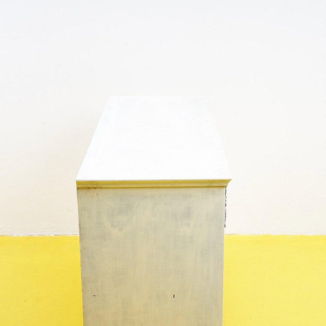 Wood Vintage Chest of Drawers in White For Sale - Image 7 of 10