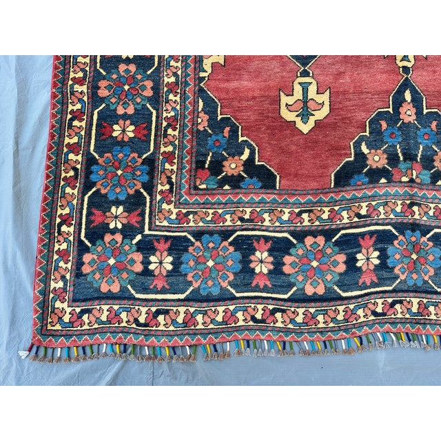 2000 - 2009 Rust Persian Karaja Heriz Hand-Knotted Wool Rug - 6'10" X 10'6" For Sale - Image 5 of 10